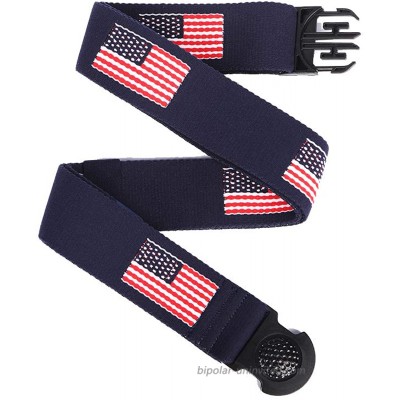 FIVESTAR Elastic Stretch Web Belts For Mens & Womens Non-Metal Buckle Navy Blue USA Flag at  Women’s Clothing store