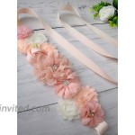 Flower Maternity Sash Belt for Baby Shower Baptism Sash Mommy to be Sash W044 Blush at Women’s Clothing store