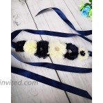 Flower Maternity Sash Belt for Mommy Photoshot Baby Shower Sash Belt Navy at Women’s Clothing store