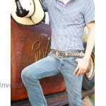 Genuine Leather Western Belt for Men And Women Rhinestones With Engraved Buckle For Cowboys and Cowgirls Country Style