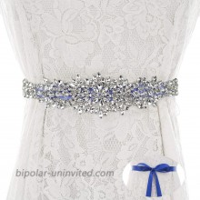 Glamorstar Bridal Belt for Wedding Gown Rhinestone Belt for Women Dress Bridesmaids Sash Gift Blue at  Women’s Clothing store