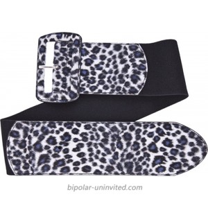 Gray Leopard Print on Black Wide Stretch Belt from Sourpuss Clothing at  Women’s Clothing store