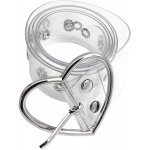 Heart Buckle Clear PVC Belt Fashion for Women and Girls Color 2 -Silver heart at Women’s Clothing store