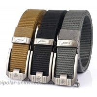 High-grade thick nylon belt all-match casual outdoor trouser belt automatic buckle belt gray at  Women’s Clothing store