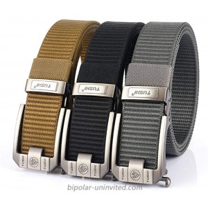 High-grade thick nylon belt all-match casual outdoor trouser belt automatic buckle belt gray at  Women’s Clothing store