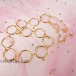 Honbay 1PCS Adjustable Gold Metal Waist Chain Circle Chain Belt for Lady Total Length 115cm 1.26yard at Women’s Clothing store