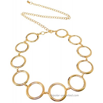 Honbay 1PCS Adjustable Gold Metal Waist Chain Circle Chain Belt for Lady Total Length 115cm 1.26yard at  Women’s Clothing store