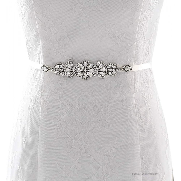 HONGMEI Rhinestone Bridal Belt Bridesmaid Sash Crystal Belt of Dress Accessories for Women Wedding at Women’s Clothing store