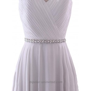 HONGMEI Rhinestone Bridal Belt Wedding Dress Belt Handmade Bridal Sash at  Women’s Clothing store