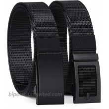 ITIEZY Men's Nylon Ratchet Belt Adjustable Web Military Tactical Belt with Automatic Slide Buckle Trim to Fit