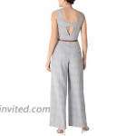 Julia Jordan Women's Plaid Print Button Front Jumsuit with Removable Belt at Women’s Clothing store
