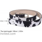 KESYOO Women PU Leather Belt Cow Print Waist Belts Body Jewelry Accessories Gifts for Girls Ladies Chinese New Year Party Favors at Women’s Clothing store