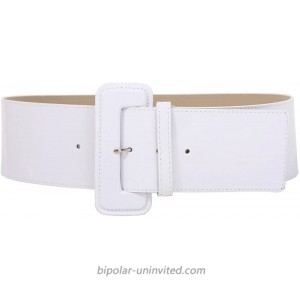 Ladies High Waist Wide Patent Fashion Plain Leather Belt at  Women’s Clothing store