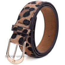 LifeMate Womens Leopard Print Leather Belt for Women Jeans Pants Waist Belt with Alloy Buckle at  Women’s Clothing store