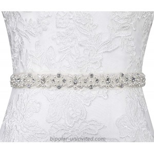 Lovful Lady Crystal Beaded and Rhinestone Satin Bridal Belts Sash Belts Wedding Dress Belt White at  Women’s Clothing store