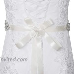 Lovful Women Crystal Sashes Belts for Wedding Bridal Rhinestone Sash Ivory at Women’s Clothing store
