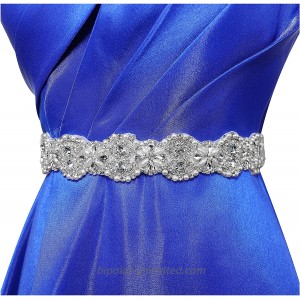 Lovful Women Crystal Sashes Belts for Wedding Bridal Rhinestone Sash Ivory at  Women’s Clothing store