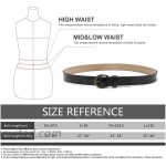 MORELESS Fashion Women Leather Belt for Jeans Pants Dresses Black Ladies Classic Waist Belt with Pin Buckle at Women’s Clothing store