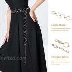 MORELESS Women's Fashion Metal Waist Chain Belt Body Chain for Ladies Dress at Women’s Clothing store