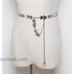 Nanxson Women's Metal Chain Waist Belt Star Skinny Belt Sweater Dress Belt PDW0190 at Women’s Clothing store