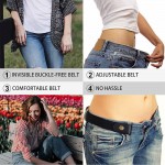No Buckle Elastic Belt for Women and Men Elastic waistband Elastic belt suitable for beltless pants Jeans Shorts Pants 3-Pack at Women’s Clothing store