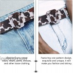 PRETYZOOM Cow Print Belt PU Leather Fashion Adjustable Waist Belt with Buckle for Women Girls Dress Jeans Decoration Assorted Color at Women’s Clothing store