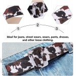 PRETYZOOM Cow Print Belt PU Leather Fashion Adjustable Waist Belt with Buckle for Women Girls Dress Jeans Decoration Assorted Color at Women’s Clothing store
