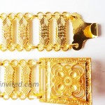 PunPund New Belt Gold Plate Vintage Thai Traditional Dance Ram Thai Women Wedding Costume Square buckle Length 41 Inches 1 Piece at Women’s Clothing store