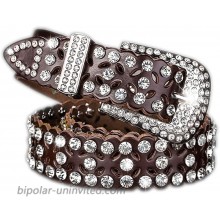 Rhinestone Jeweled Studded Western Cowgirl Cow skin Belt by AMI VEIL at  Women’s Clothing store