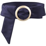 Samtree PU Leather Belt for Women Fully Adjustable Waist Dress Belts for Ladies Navy at Women’s Clothing store