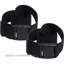 Silver Lilly Womens Invisible Belt - Elastic Adjustable No Show Belt 2 Pack