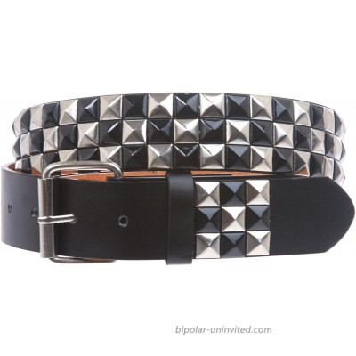 Snap On 1 1 2 Black & Silver Checkerboard Punk Rock Studded Belt at  Women’s Clothing store