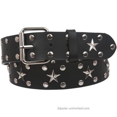 Snap On Silver Star and Circle Studded Belt at  Women’s Clothing store