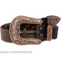 Snap On Western Cowgirl Alligator Rhinestone Strip Leather Belt at  Women’s Clothing store Apparel Belts