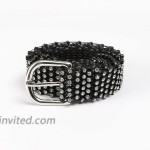 SP SOPHIA COLLECTION Women's Long Party Rhinestone Mesh Chain Waist Buckle Belt in Black Clear at Women’s Clothing store