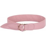 Sportmusies Leather Dress Belt for Women Fully Adjustable Double O-Rings Buckle BeltsPink at Women’s Clothing store