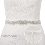 SWEETV Pearl Bridal Belt Sash Wedding Dress Belt Rhinestone Crystal Applique for Bridesmaid Evening Party Gown Silver at Women’s Clothing store