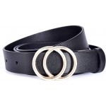 Talleffort Genuine Leather Belts for Women Double O-Ring buckle Belt for Jeans Pants Dresses at Women’s Clothing store