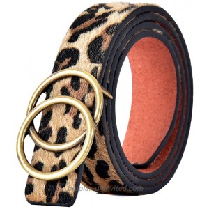 Talleffort Leopard Print PU leather Belt Women's Waist Belt Artificial Horse hair Belts for Women at  Women’s Clothing store