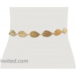 TeeYee Women Girls Leave Decor Waist Chain in Gold Silver Color L Gold