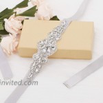 Tendaisy Women's Handmade Crystal Diamond Belt Wedding Bridal Sashes for Bridesmaid Gowns Silver at Women’s Clothing store