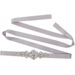 Tendaisy Women's Handmade Crystal Diamond Belt Wedding Bridal Sashes for Bridesmaid Gowns Silver at Women’s Clothing store