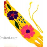 Unknown Mexican Belt sash 28 inches Ties 22 inches each Mexican Fiesta coco theme party Yellow Large at Women’s Clothing store