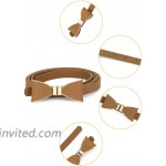 uxcell Skinny Waist Belt Metal Bow-knot No Buckle Thin Belt for Women at Women’s Clothing store