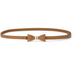 uxcell Skinny Waist Belt Metal Bow-knot No Buckle Thin Belt for Women at Women’s Clothing store