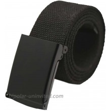 uxcell Unisex Canvas No Holes Slide Buckle Adjustable Waist Belt Width 1 5 8 Black at  Women’s Clothing store
