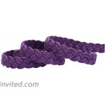 uxcell Women Adjustable Single Pin Buckle Skinny Braided Belt Purple at Women’s Clothing store