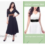 VOCHIC 2pcs Wide Elastic Plus Size Women Waist Belts for Ladies Dresses Thick Stretch Waistband at Women’s Clothing store