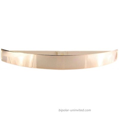 VOCHIC Womens Metal Mirror Elastic Stretch Silver Waist Belt Metallic Waistband Plate Wide Belts at  Women’s Clothing store