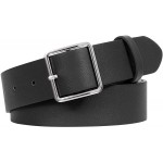 WERFORU Women PU Leather Belt for Jeans Ladies Simple Waist Belt for Dress with Pin Buckle at Women’s Clothing store